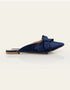 Downtown Diva Blue Satin Mule with Bow β Essence by Rubina