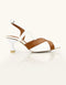 Luna White and Tan Pointed-Toe Heels with Ankle Strap – Essence by Rubina