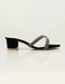 Velora Black Block Heels with Criss-Cross Glitter Straps β Essence by Rubina
