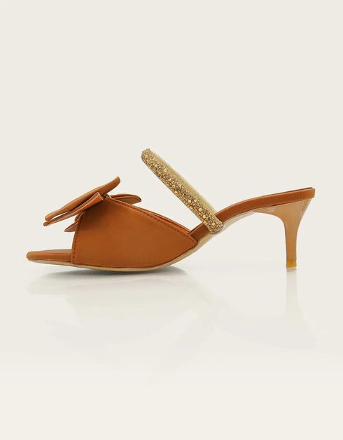 Bellora Tan Low Heels for Women – Essence by Rubina