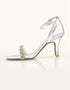 Aura Silver Heels with Braided Crystal Strap – Essence by Rubina