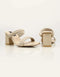 Mystique Marvel Beige Braided Block Heels β Essence by Rubina