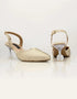 Golden Glitz Pointed Slingback Heels with Crystal Heel – Essence by Rubina
