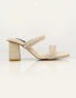 Mystique Marvel Beige Braided Block Heels β Side profile of ivory block heel sandals with open toe silhouette Essence by Rubina