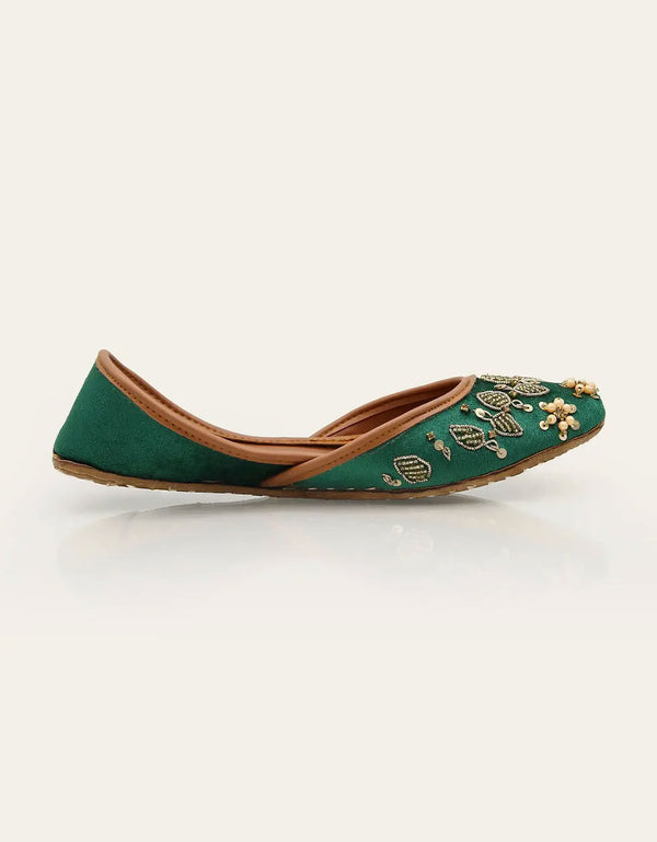 Green khussa for women