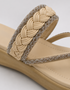 Rhinestone braided strap sandals detail