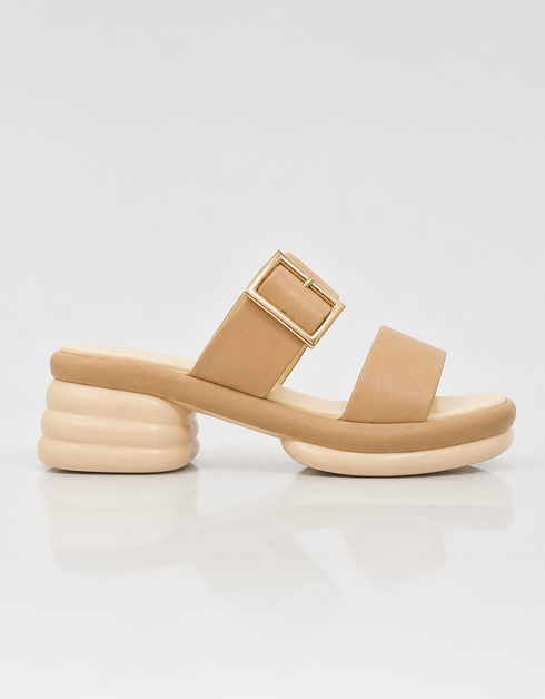 Beige wedge sandals chunky sole