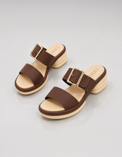 Nude beige platform wedge sandals heels