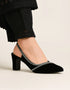 Twilight Black Pointed-Toe Slingback Heels with Crystal Detailing – Essence by Rubina